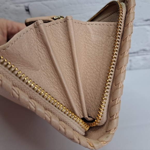 TORY BURCH MARION CONTINENTAL LEATHER WHIPSTITCH DETAIL WALLET & DUST BAG - Picture 9 of 16